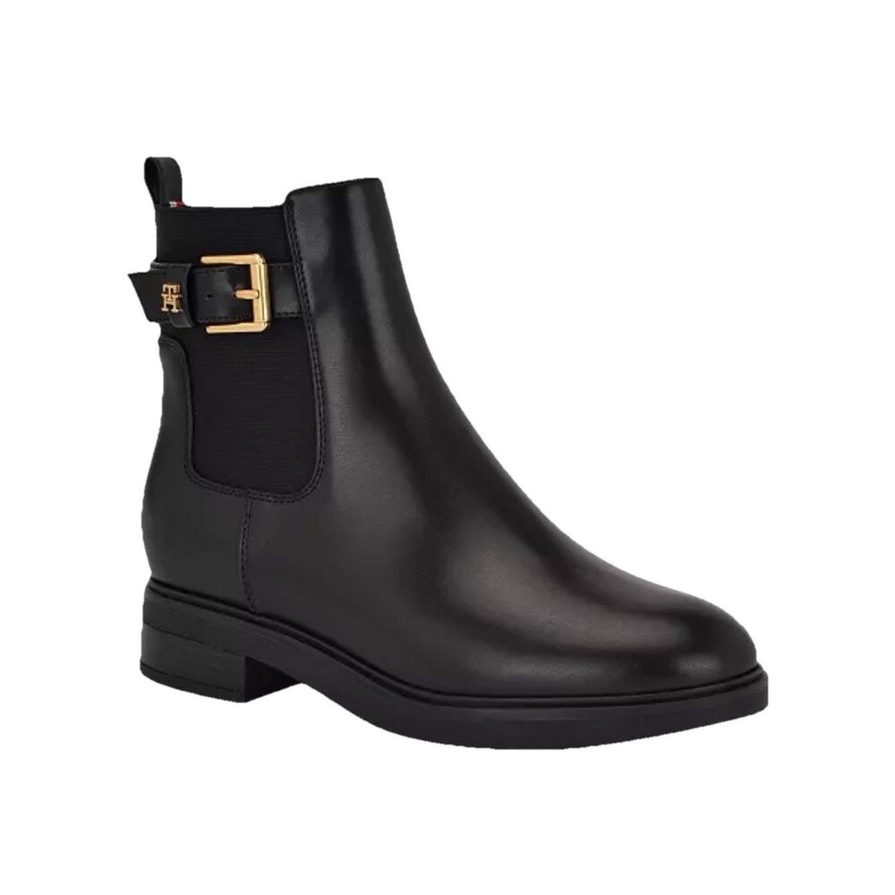 Tommy Hilfiger Womens Baylon Chelsea Booties Black 10M NIB